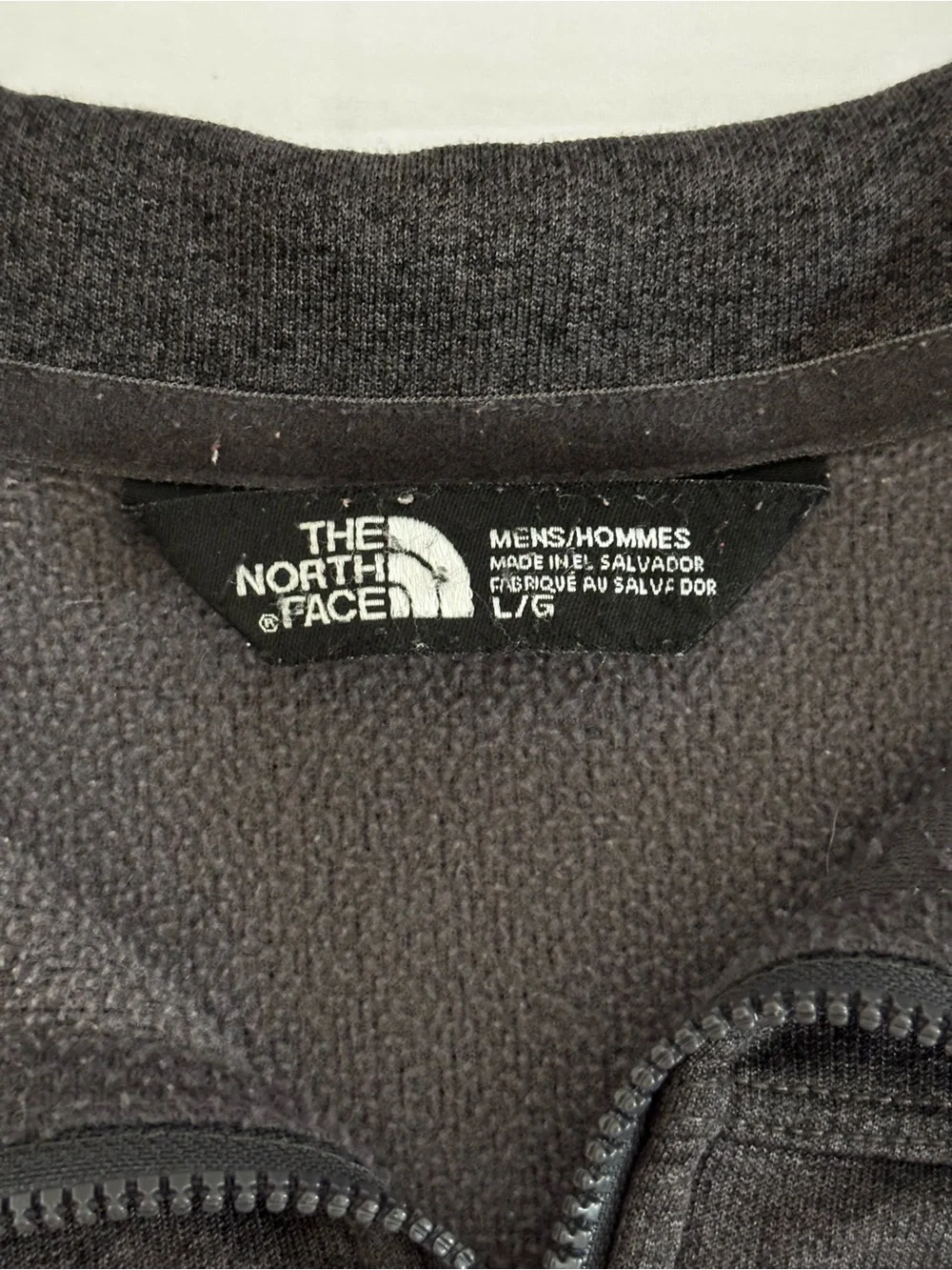 The North Face Men’s Large Gray Performance Fleece Full Zip Jacket